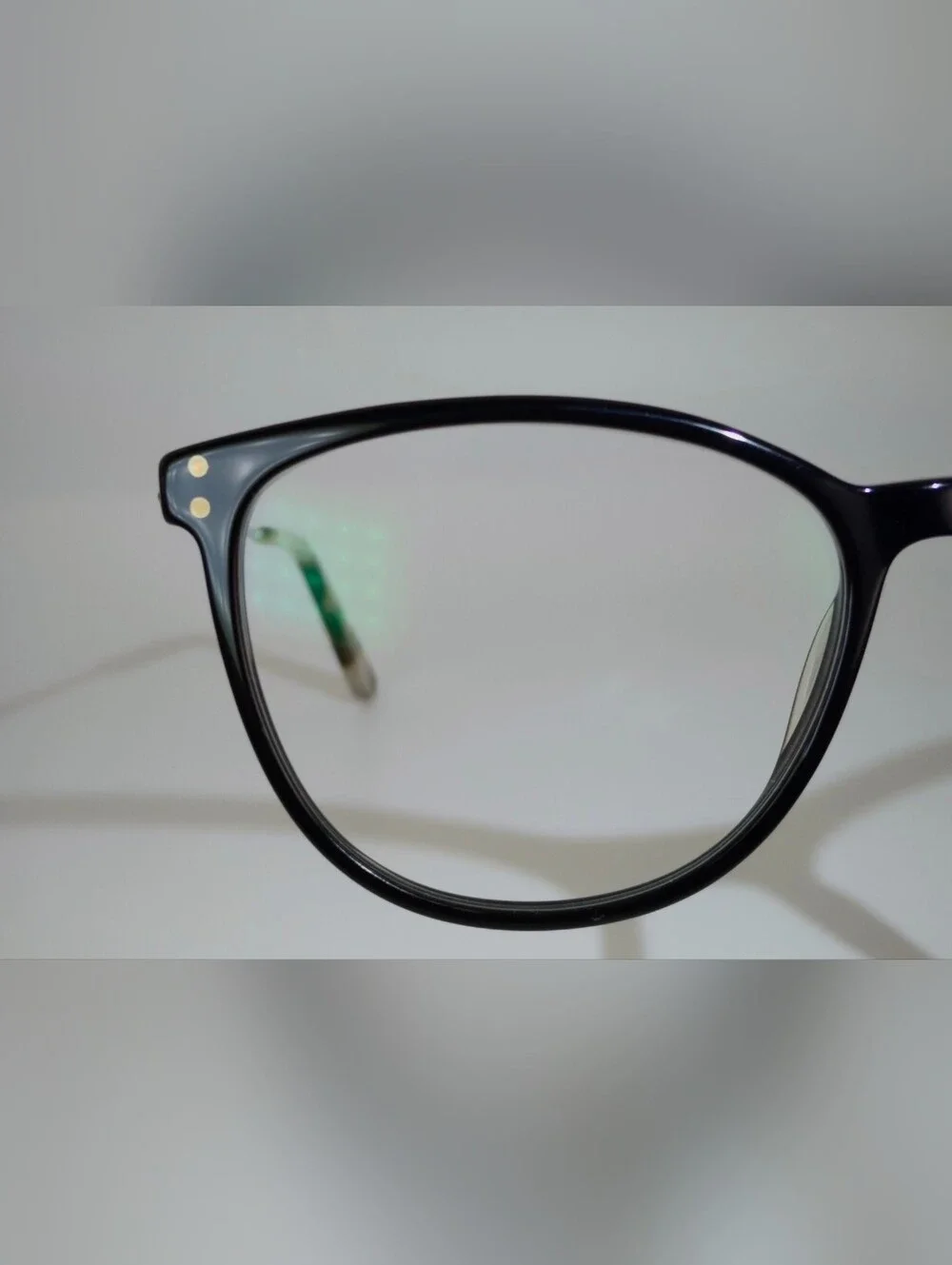 Nebulous. Black Cat-Eye Women's Glasses. Gloss Black Chrome.
